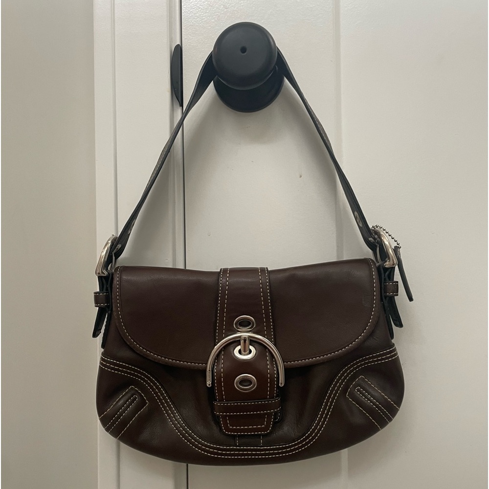 Coach Vintage Chocolate Brown Leather Soho Hobo Shoulder Bag #D06D-F10188